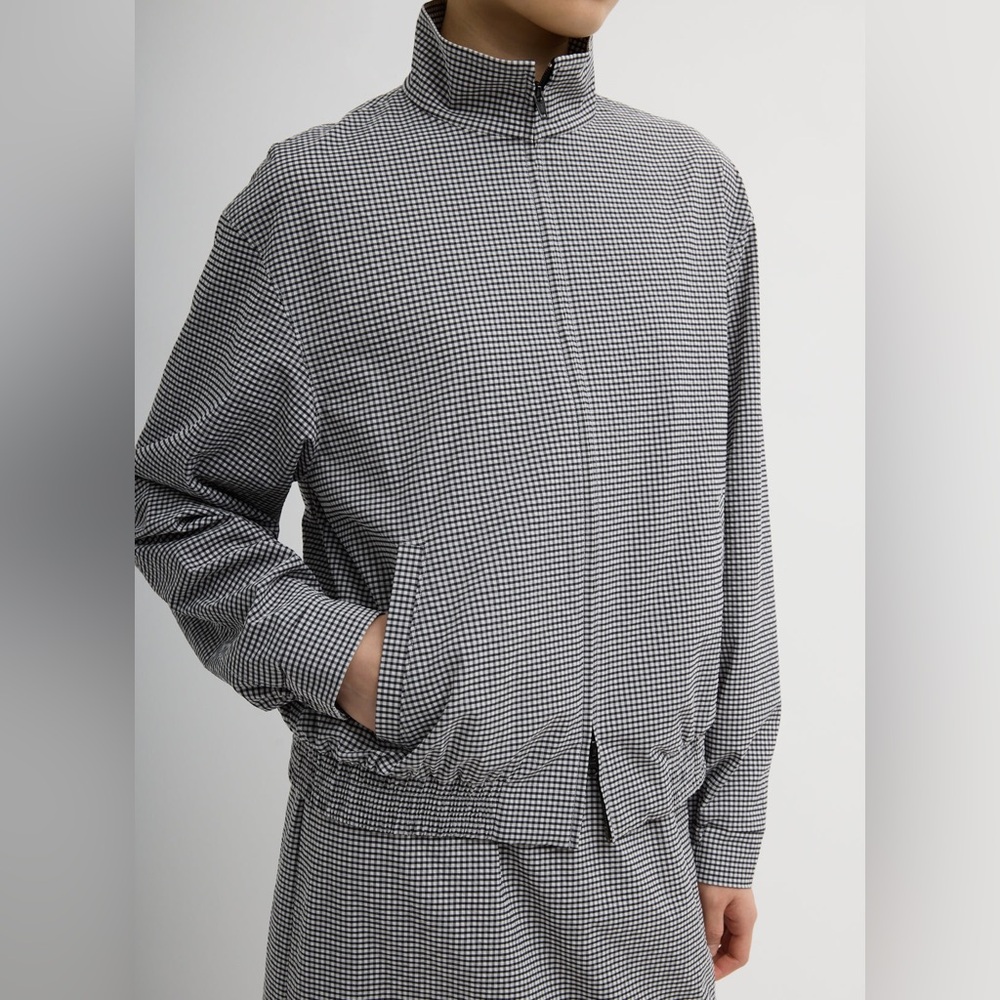 Tibi NWOT Tech Gingham Track Jacket - image 6